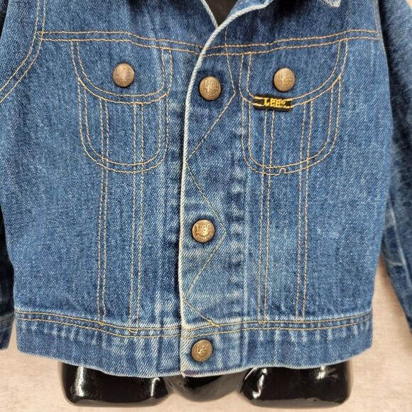Lee Vintage Kids Blue Denim Jean Trucker Jacket - Picture 4 of 15
